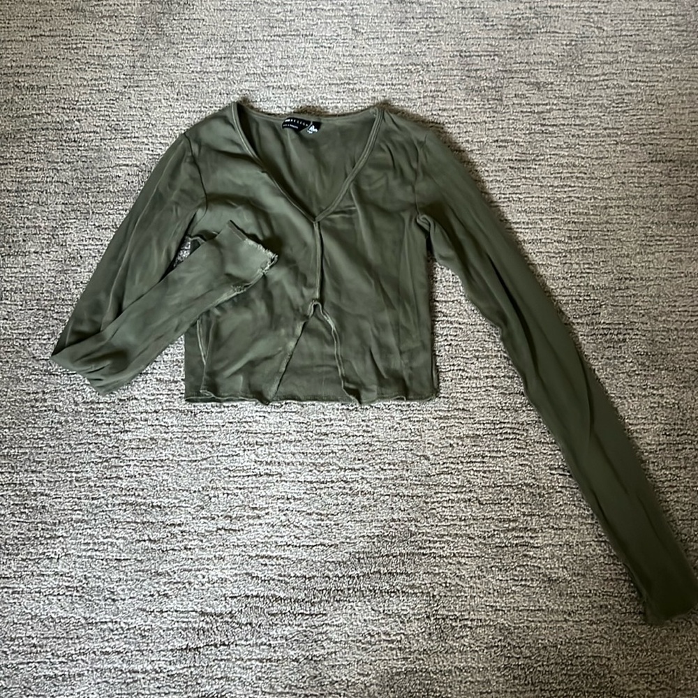 Long Sleeve Shirt. Slit in the Middle
